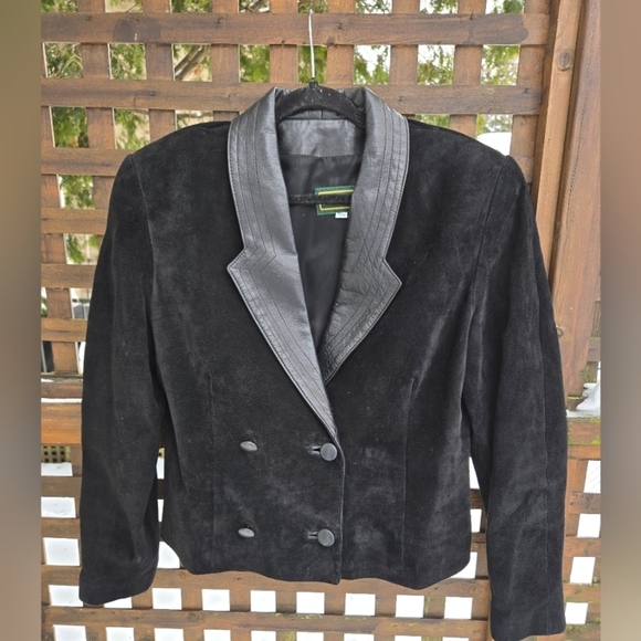 Vintage Jackets & Blazers - Vintage Leather & Suede Blazer